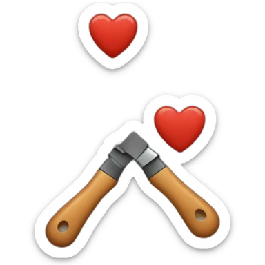 Cœur avec un couteau sticker