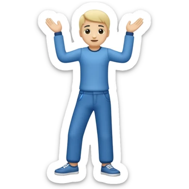 A little guy with no limbs but legs with pants ☺️👖 sticker