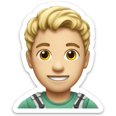 A fast-running child sticker