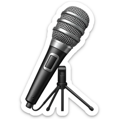 singer microphone sticker