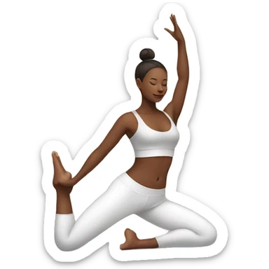 yoga woman sticker