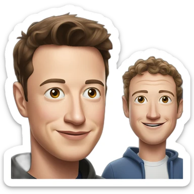 elon musk and mark zuckerberg sticker