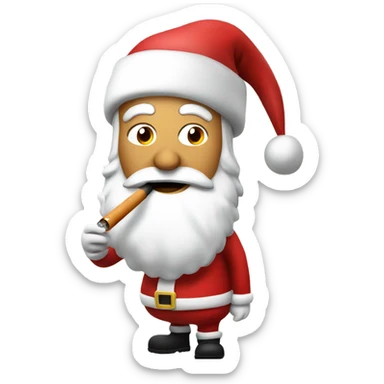 Santa using an ecig sticker