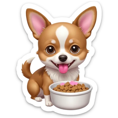 Chihuahua dog food room isometric sticker