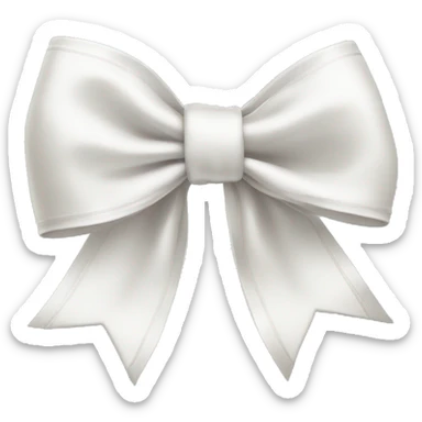 white satin bow sticker