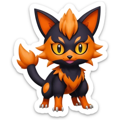 Noibat-Litten-Torracat-fusion-Fakemon-Pokémon-creature  sticker
