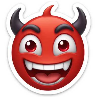 Devil emoji face with smiling heart  sticker