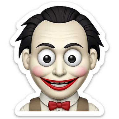 The puppet from the movie saw sticker