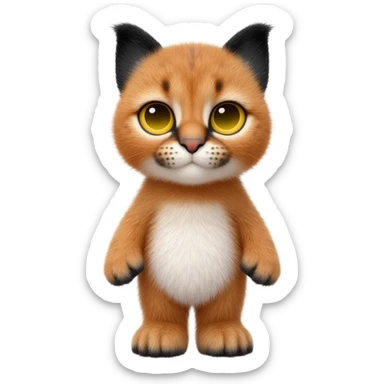Caracal african animals bornkit sticker