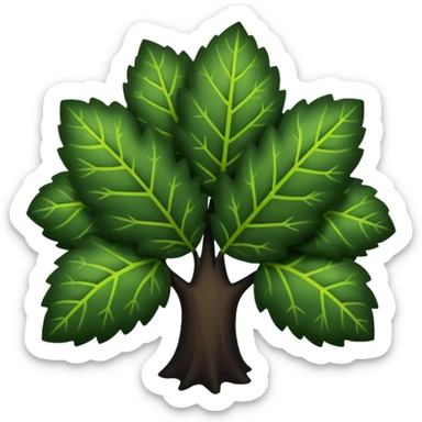 Trébol completamente negro cinco hojas  sticker