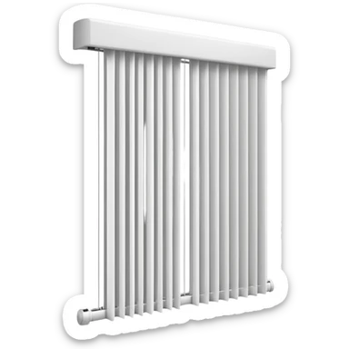 vertical venetian blinds with distinct pleats sticker