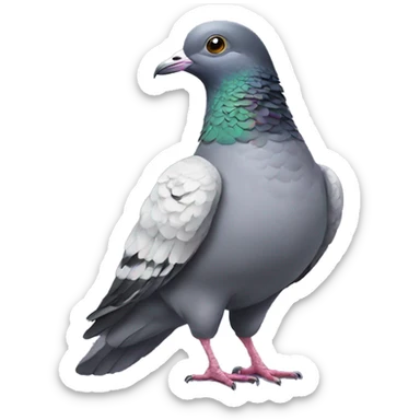 pigeon wearing fashionable outfit sticker