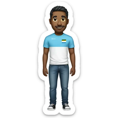 men with argentine t-shirt sticker