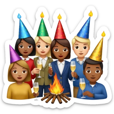 Bonfire Night with music sticker