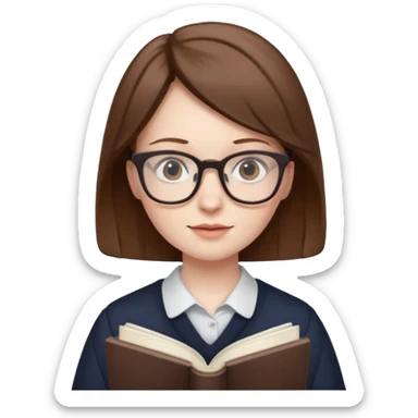 statistical avatar that make inferences with glasses and statistical book sticker