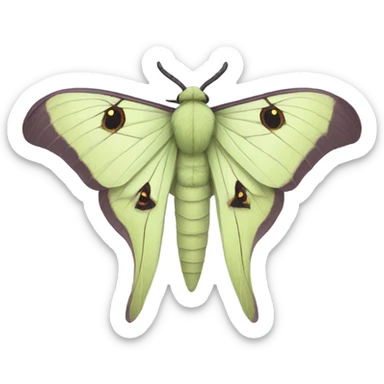 lunar moth sticker