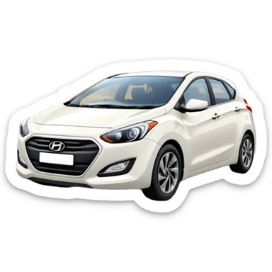 White Hyundai 130 with KELLIE as the Rego plate  sticker