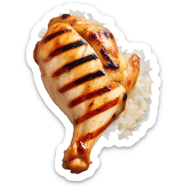 Grilled chicken with rice sticker