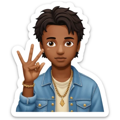 Playboi Carti YVL logo hand sign  sticker
