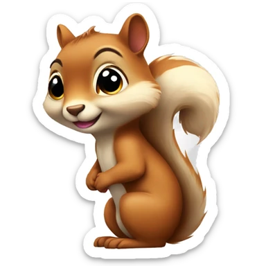 twinkle eyes cute squirrle face sticker