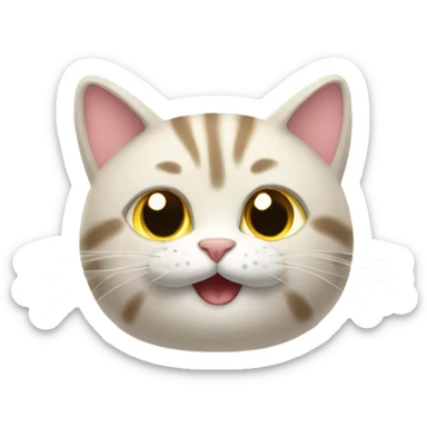 Cat with a word bubble saying meow  sticker