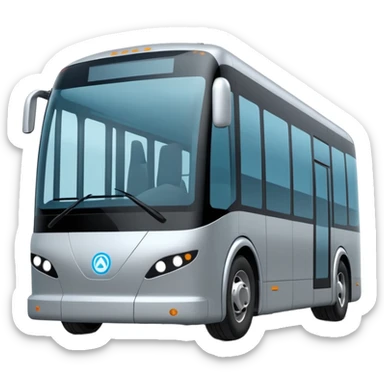 extra large gray Modern autonomous electric bus self driving sticker