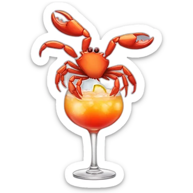 Crab cocktail cheers  sticker