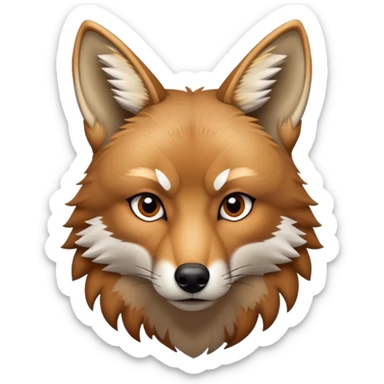 Coyote serious stare sticker