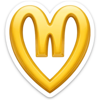 mcdonalds m shaped as a heart  sticker