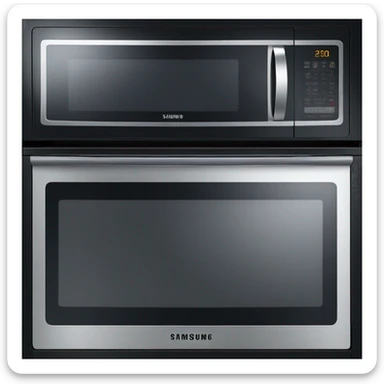 black samsung microwave sticker