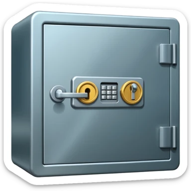 safe deposit box in a bank sticker