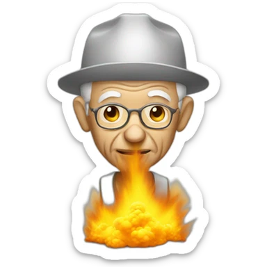 old man attacked by nuclear plant sticker