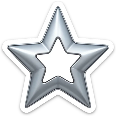 y2k hollow star shiny sticker