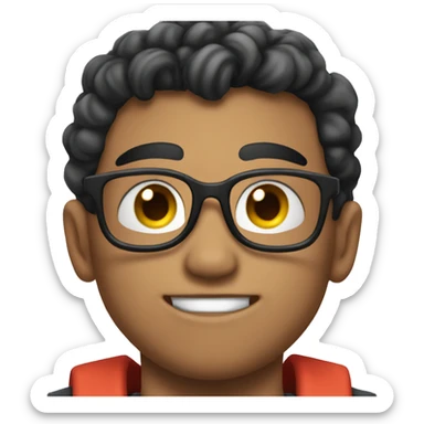 super strong man but also twink and nerdy  sticker