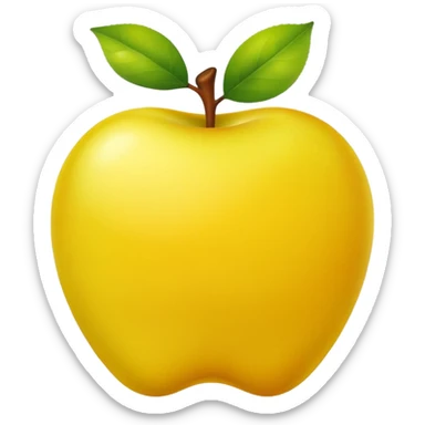 yellow  apple sticker