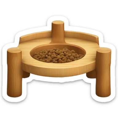 Elevated pine wood dog feeder  sticker