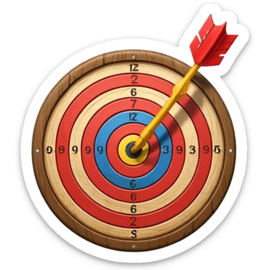 target with dart sticker