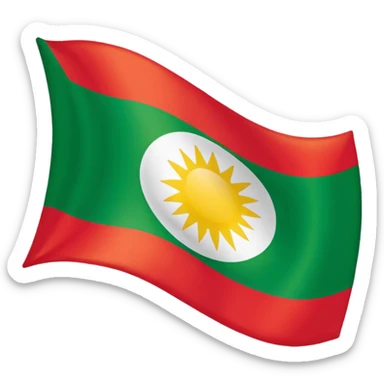 Kurdish flag sticker