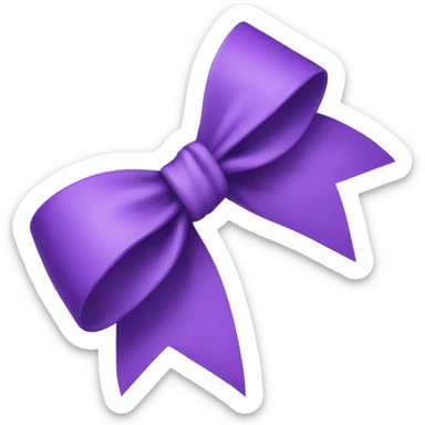 Thin purple bow  sticker