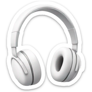 white headphones  sticker