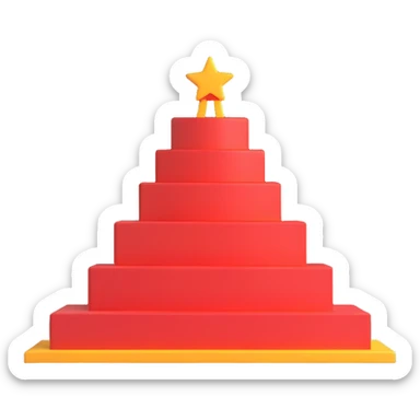 a podium, 3D style, with subtle shadows sticker