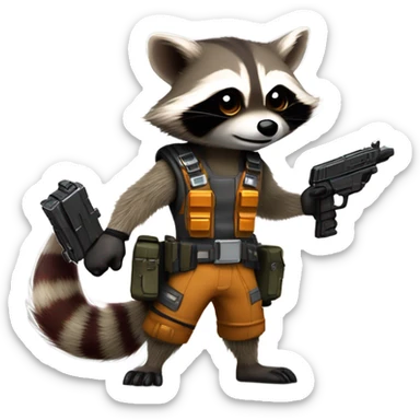 Rocket raccoon sticker