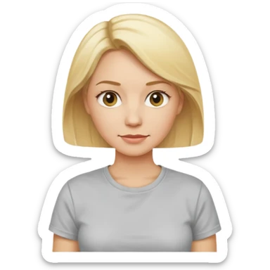 blond professional in mid-30s to 40s dressed casual sticker