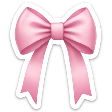 baby pink bow sticker