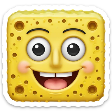 Rectangle spongebob  sticker