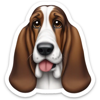 Basset hound wearing Texans jersey  sticker