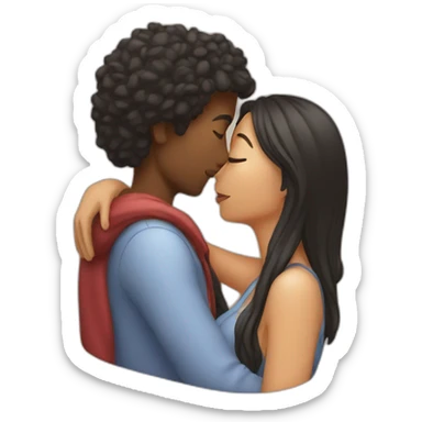 Couple kissing sticker