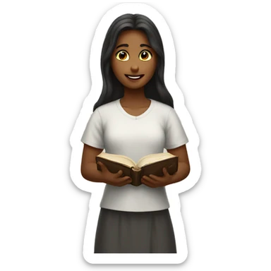 girl giving bible stud sticker