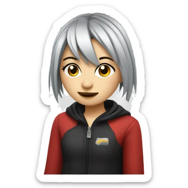 emo Girl driving MK8 GTI sticker