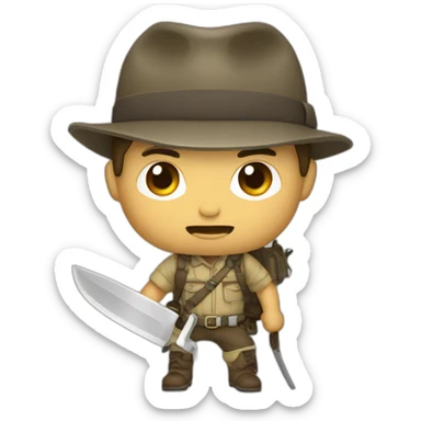 explorer, aggressive machete  sticker